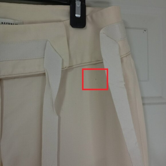 Banana Republic Martin Pants Wool and Silk Blend Womens Beige Wide-Leg Size 4 - Picture 4 of 12